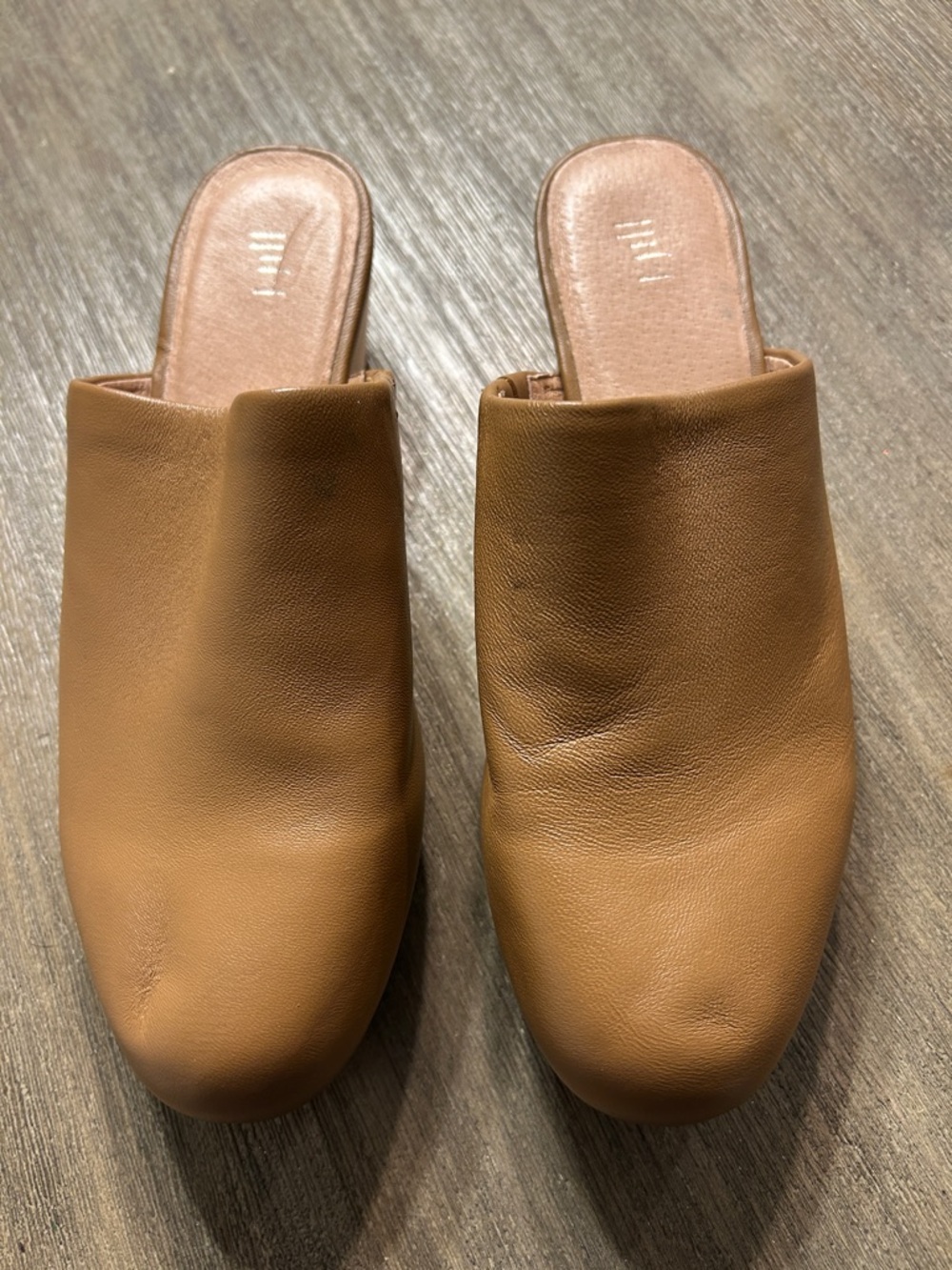 J. Jill Women's Size 8.5 Light  Brown Leather Clogs Shoes Wooden, New.